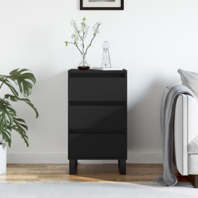 Black engineered wood sideboard 40x35x70 cm by vidaXL, Sideboards - Ref: Foro24-831101, Price: 71,69 €, Discount: %