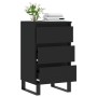 Black engineered wood sideboard 40x35x70 cm by vidaXL, Sideboards - Ref: Foro24-831101, Price: 71,69 €, Discount: %