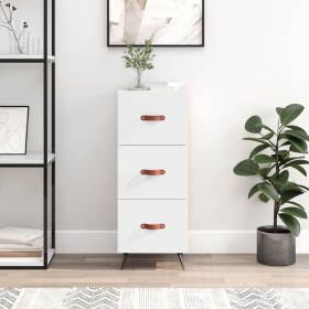 Bright white plywood sideboard 34.5x34x90 cm by vidaXL, Sideboards - Ref: Foro24-828574, Price: 72,99 €, Discount: %