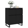 Black plywood sideboard 60x35x70 cm by vidaXL, Sideboards - Ref: Foro24-831125, Price: 73,92 €, Discount: %