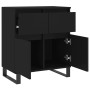 Black plywood sideboard 60x35x70 cm by vidaXL, Sideboards - Ref: Foro24-831125, Price: 73,92 €, Discount: %