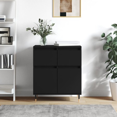 Black plywood sideboard 60x35x70 cm by vidaXL, Sideboards - Ref: Foro24-831109, Price: 64,99 €, Discount: %