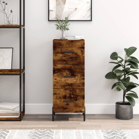 Smoked oak engineered wood sideboard 34.5x34x90 cm by vidaXL, Sideboards - Ref: Foro24-828617, Price: 75,99 €, Discount: %