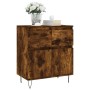 Aparador madera contrachapada color roble ahumado 60x35x70 cm de vidaXL, Aparadores - Ref: Foro24-831121, Precio: 51,79 €, De...