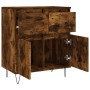 Aparador madera contrachapada color roble ahumado 60x35x70 cm de vidaXL, Aparadores - Ref: Foro24-831121, Precio: 51,79 €, De...