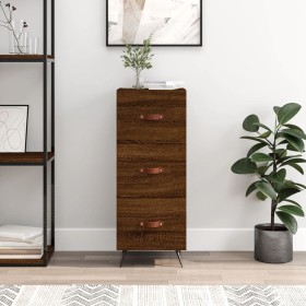 Oak brown engineered wood sideboard 34.5x34x90 cm by vidaXL, Sideboards - Ref: Foro24-828579, Price: 68,99 €, Discount: %