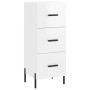 Glossy white plywood sideboard 34.5x34x90 cm by vidaXL, Sideboards - Ref: Foro24-828614, Price: 82,99 €, Discount: %