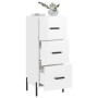 Glossy white plywood sideboard 34.5x34x90 cm by vidaXL, Sideboards - Ref: Foro24-828614, Price: 82,99 €, Discount: %