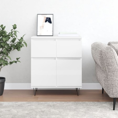 Glossy white plywood sideboard 60x35x70 cm by vidaXL, Sideboards - Ref: Foro24-831118, Price: 51,99 €, Discount: %