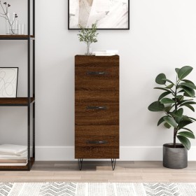 Oak brown engineered wood sideboard 34.5x34x90 cm by vidaXL, Sideboards - Ref: Foro24-828603, Price: 67,99 €, Discount: %