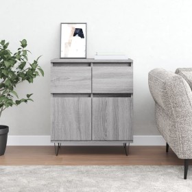 Sonoma gray plywood sideboard 60x35x70 cm by vidaXL, Sideboards - Ref: Foro24-831122, Price: 66,17 €, Discount: %