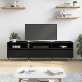 Black plywood TV cabinet 150x30x44.5 cm by vidaXL, TV Furniture - Ref: Foro24-831261, Price: 102,99 €, Discount: %