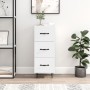 Glossy white plywood sideboard 34.5x34x90 cm by vidaXL, Sideboards - Ref: Foro24-828598, Price: 70,85 €, Discount: %