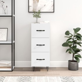 Glossy white plywood sideboard 34.5x34x90 cm by vidaXL, Sideboards - Ref: Foro24-828598, Price: 70,99 €, Discount: %