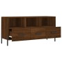 Oak brown engineered wood TV cabinet 102x36x50 cm by vidaXL, TV Furniture - Ref: Foro24-829051, Price: 63,99 €, Discount: %