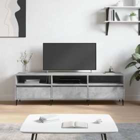 Concrete gray plywood TV cabinet 150x30x44.5 cm by vidaXL, TV Furniture - Ref: Foro24-831296, Price: 98,24 €, Discount: %