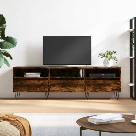 Mueble de TV madera contrachapada roble ahumado 150x30x44,5 cm de vidaXL, Muebles TV - Ref: Foro24-831281, Precio: 86,77 €, D...