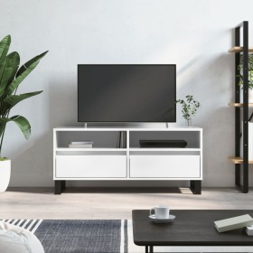 Mueble de TV madera contrachapada blanco brillo 100x34,5x44,5cm de vidaXL, Muebles TV - Ref: Foro24-831246, Precio: 101,99 €,...