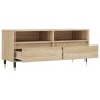 Mueble de TV madera contrachapada roble Sonoma 100x34,5x44,5 cm de vidaXL, Muebles TV - Ref: Foro24-831231, Precio: 70,56 €, ...