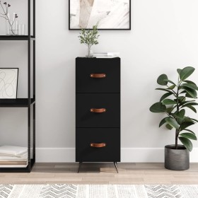 Black plywood sideboard 34.5x34x90 cm by vidaXL, Sideboards - Ref: Foro24-828573, Price: 73,59 €, Discount: %