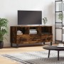 Smoked oak engineered wood TV cabinet 102x36x50 cm by vidaXL, TV Furniture - Ref: Foro24-829065, Price: 86,54 €, Discount: %