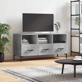 Engineered wood TV stand in concrete gray, 102x36x50 cm by vidaXL, TV Furniture - Ref: Foro24-829040, Price: 59,99 €, Discoun...