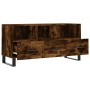 Smoked oak engineered wood TV cabinet 102x36x50 cm by vidaXL, TV Furniture - Ref: Foro24-829065, Price: 86,54 €, Discount: %