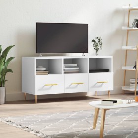 White engineered wood TV cabinet 102x36x50 cm by vidaXL, TV Furniture - Ref: Foro24-829020, Price: 64,35 €, Discount: %