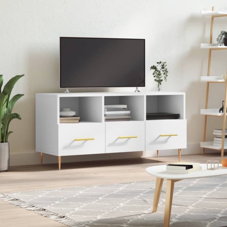 Mueble de TV madera de ingeniería blanco 102x36x50 cm de vidaXL, Muebles TV - Ref: Foro24-829020, Precio: 64,35 €, Descuento: %