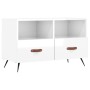 Glänzend weißer Sperrholz-TV-Schrank 80x36x50 cm von vidaXL, TV-Möbel - Ref: Foro24-828942, Preis: 54,16 €, Rabatt: %