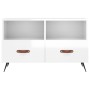 Mueble de TV madera contrachapada blanco brillo 80x36x50 cm de vidaXL, Muebles TV - Ref: Foro24-828942, Precio: 54,16 €, Desc...