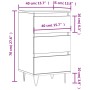 Aparador madera de ingeniería roble ahumado 40x35x70 cm de vidaXL, Aparadores - Ref: Foro24-831097, Precio: 42,00 €, Descuent...