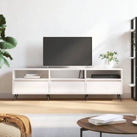 Glossy white plywood TV cabinet 150x30x44.5 cm by vidaXL, TV Furniture - Ref: Foro24-831254, Price: 100,88 €, Discount: %