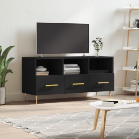 Engineered wood TV stand in black, 102x36x50 cm by vidaXL, TV Furniture - Ref: Foro24-829021, Price: 81,76 €, Discount: %