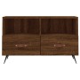 Brown oak plywood TV cabinet 80x36x50 cm by vidaXL, TV Furniture - Ref: Foro24-828947, Price: 45,97 €, Discount: %