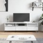 Mueble de TV madera contrachapada blanco brillo 150x30x44,5 cm de vidaXL, Muebles TV - Ref: Foro24-831294, Precio: 100,84 €, ...