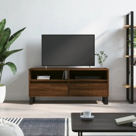 Oak brown plywood TV cabinet 100x34.5x44.5 cm by vidaXL, TV Furniture - Ref: Foro24-831251, Price: 77,74 €, Discount: %