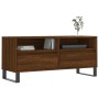 Oak brown plywood TV cabinet 100x34.5x44.5 cm by vidaXL, TV Furniture - Ref: Foro24-831251, Price: 77,83 €, Discount: %