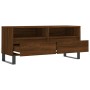 Oak brown plywood TV cabinet 100x34.5x44.5 cm by vidaXL, TV Furniture - Ref: Foro24-831251, Price: 77,83 €, Discount: %