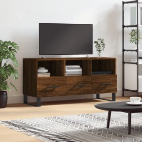 Oak brown engineered wood TV cabinet 102x36x50 cm by vidaXL, TV Furniture - Ref: Foro24-829067, Price: 81,99 €, Discount: %