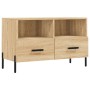 TV stand made of smoked oak plywood, measuring 80x36x50 cm. by vidaXL, TV Furniture - Ref: Foro24-828983, Price: 56,10 €, Dis...