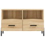 TV stand made of smoked oak plywood, measuring 80x36x50 cm. by vidaXL, TV Furniture - Ref: Foro24-828983, Price: 56,10 €, Dis...