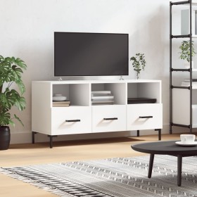 White engineered wood TV cabinet 102x36x50 cm by vidaXL, TV Furniture - Ref: Foro24-829036, Price: 61,00 €, Discount: %