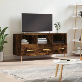 Smoked oak engineered wood TV cabinet 102x36x50 cm by vidaXL, TV Furniture - Ref: Foro24-829025, Price: 76,99 €, Discount: %