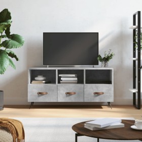 Concrete gray engineered wood TV cabinet 102x36x50 cm by vidaXL, TV Furniture - Ref: Foro24-829008, Price: 55,71 €, Discount: %