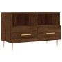 Brown oak plywood TV cabinet 80x36x50 cm by vidaXL, TV Furniture - Ref: Foro24-828963, Price: 51,47 €, Discount: %