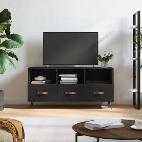 Black engineered wood TV cabinet 102x36x50 cm by vidaXL, TV Furniture - Ref: Foro24-829005, Price: 78,01 €, Discount: %