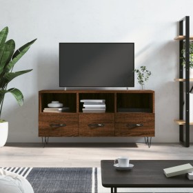 Engineered wood TV stand in brown oak, 102x36x50 cm. by vidaXL, TV Furniture - Ref: Foro24-829035, Price: 77,99 €, Discount: %