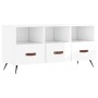 Glossy white plywood TV cabinet 102x36x50 cm by vidaXL, TV Furniture - Ref: Foro24-829006, Price: 60,78 €, Discount: %