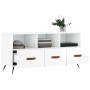 Glossy white plywood TV cabinet 102x36x50 cm by vidaXL, TV Furniture - Ref: Foro24-829006, Price: 60,78 €, Discount: %